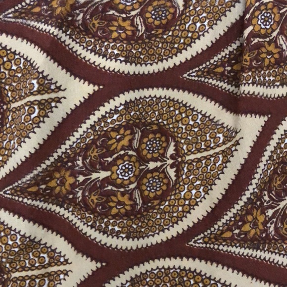 Vintage 100% Silk Tiered Gold Brown Maxi Skirt - Picture 6 of 11